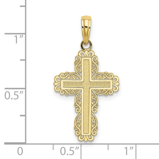Gold Filigree Cross Pendant
