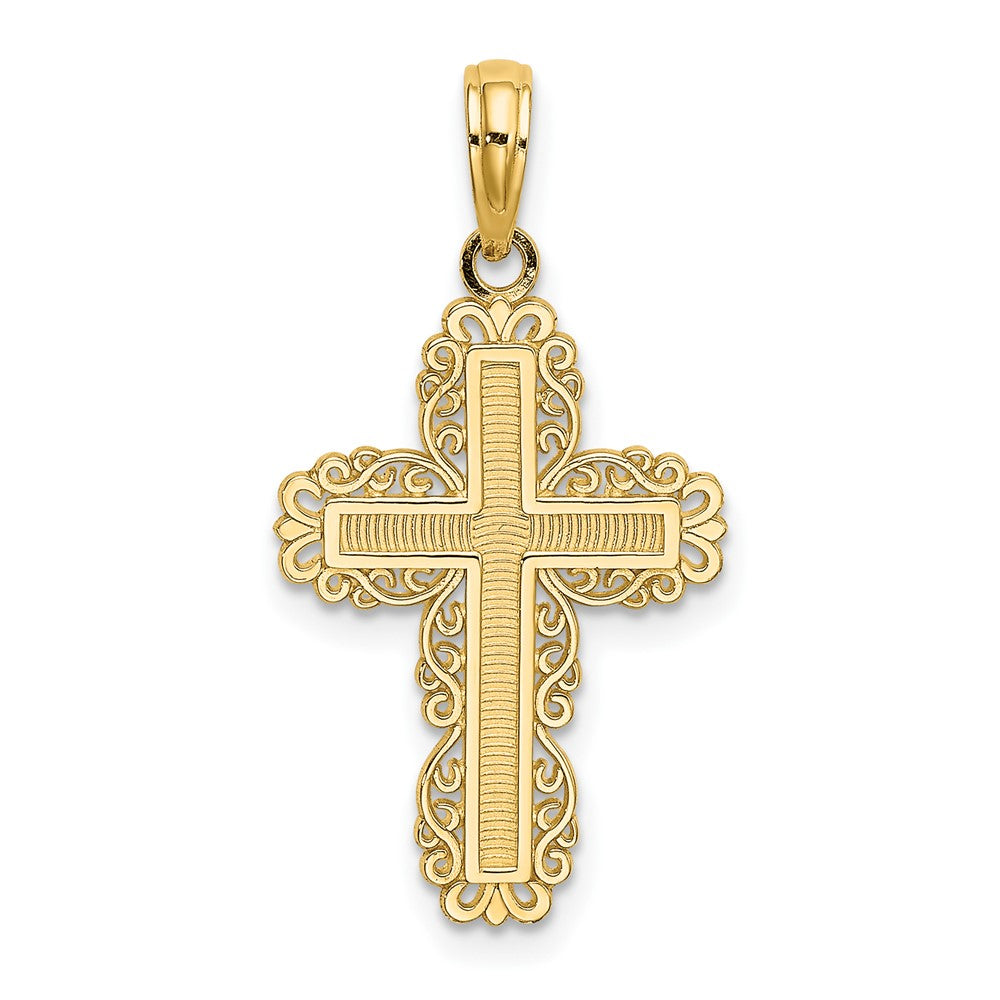 Gold Filigree Cross Pendant