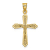 10K Textured Crucifix Charm