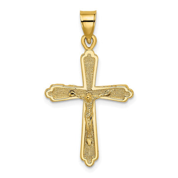 10K Textured Crucifix Charm