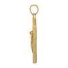 10K Textured Crucifix w/ Frame Charm
