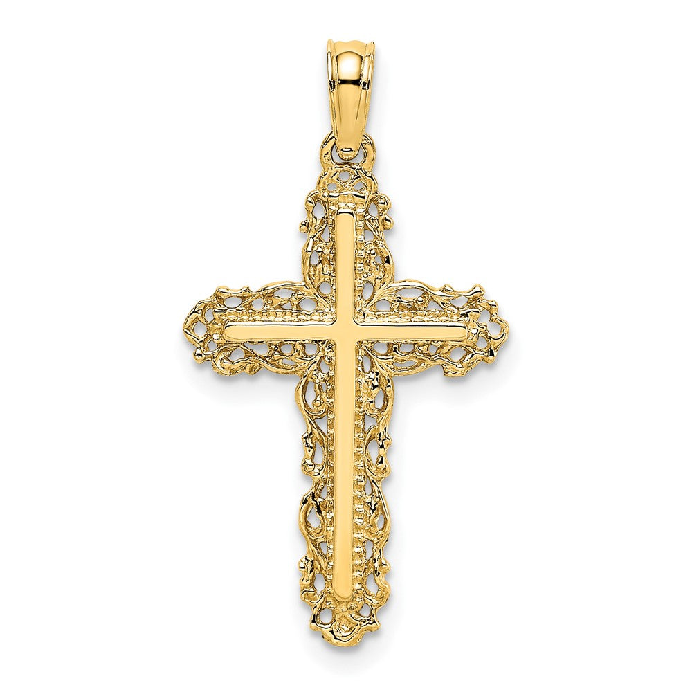 Gold Filigree Cross Pendant