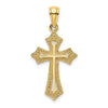 10K Beaded Cross Charm