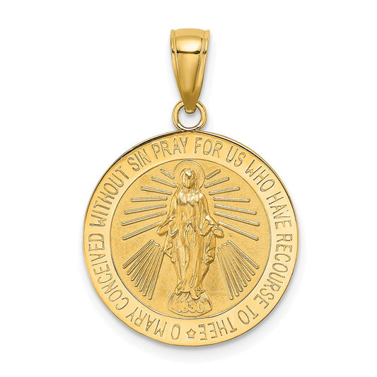 Gold Miraculous Medal Pendants