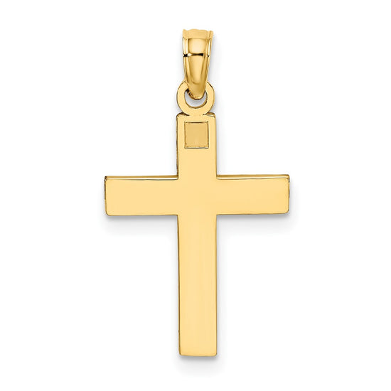 10K D/C Block Cross  Charm