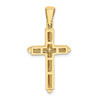 Gold Beveled Latin Cross Pendant