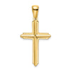 Gold Beveled Latin Cross Pendant