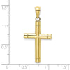 10k Tubular Cross Pendant
