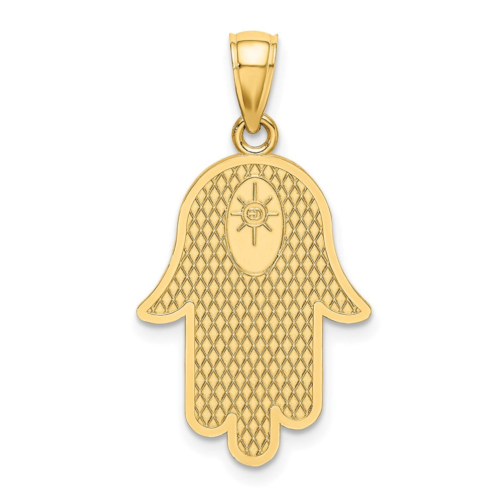 Gold Hamsa Star of David Pendant
