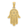 Gold Hamsa Star of David Pendant