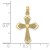 Gold Heart Cross Pendant