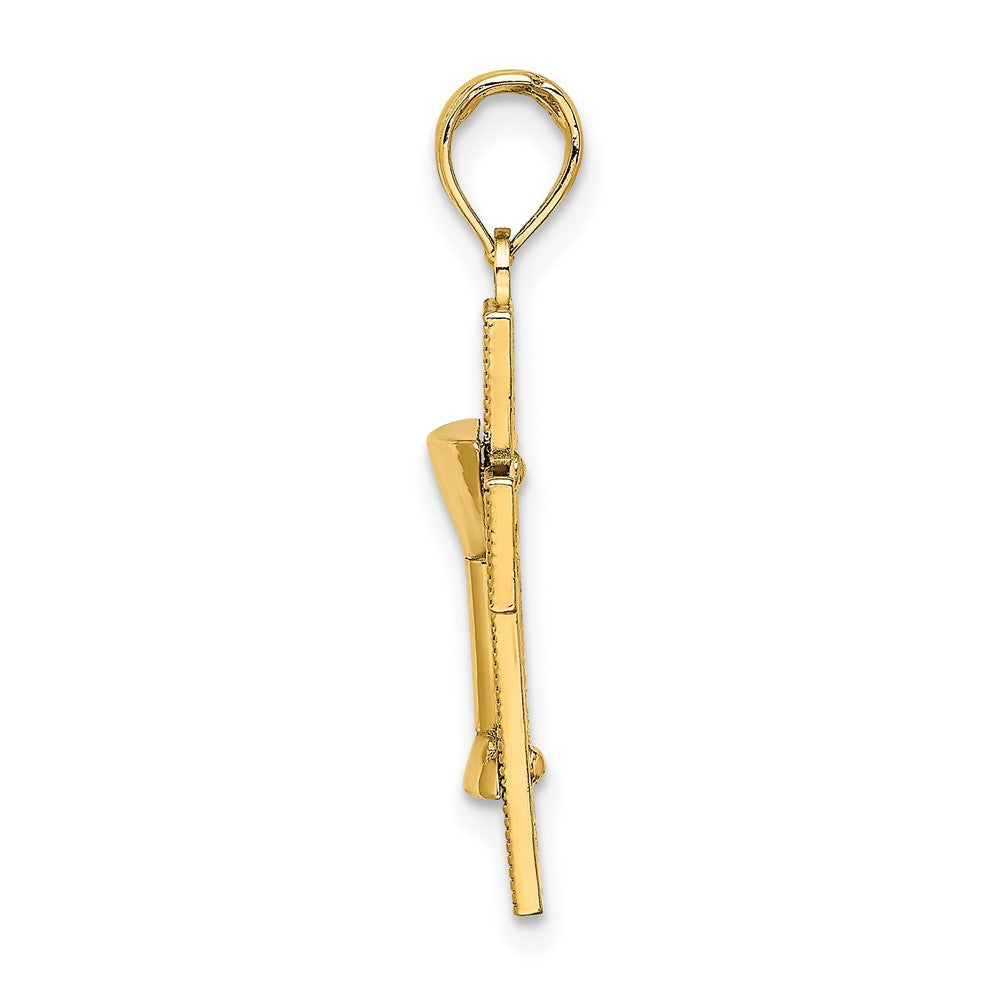 Gold Cross and Cup Pendant