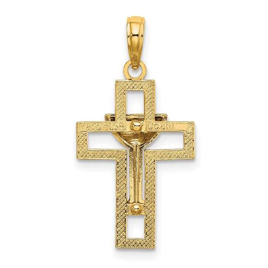 Gold Cross and Cup Pendant