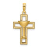 Gold Cross and Cup Pendant