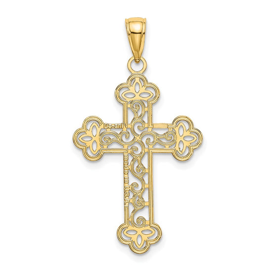 Gold Filigree Cross Pendant