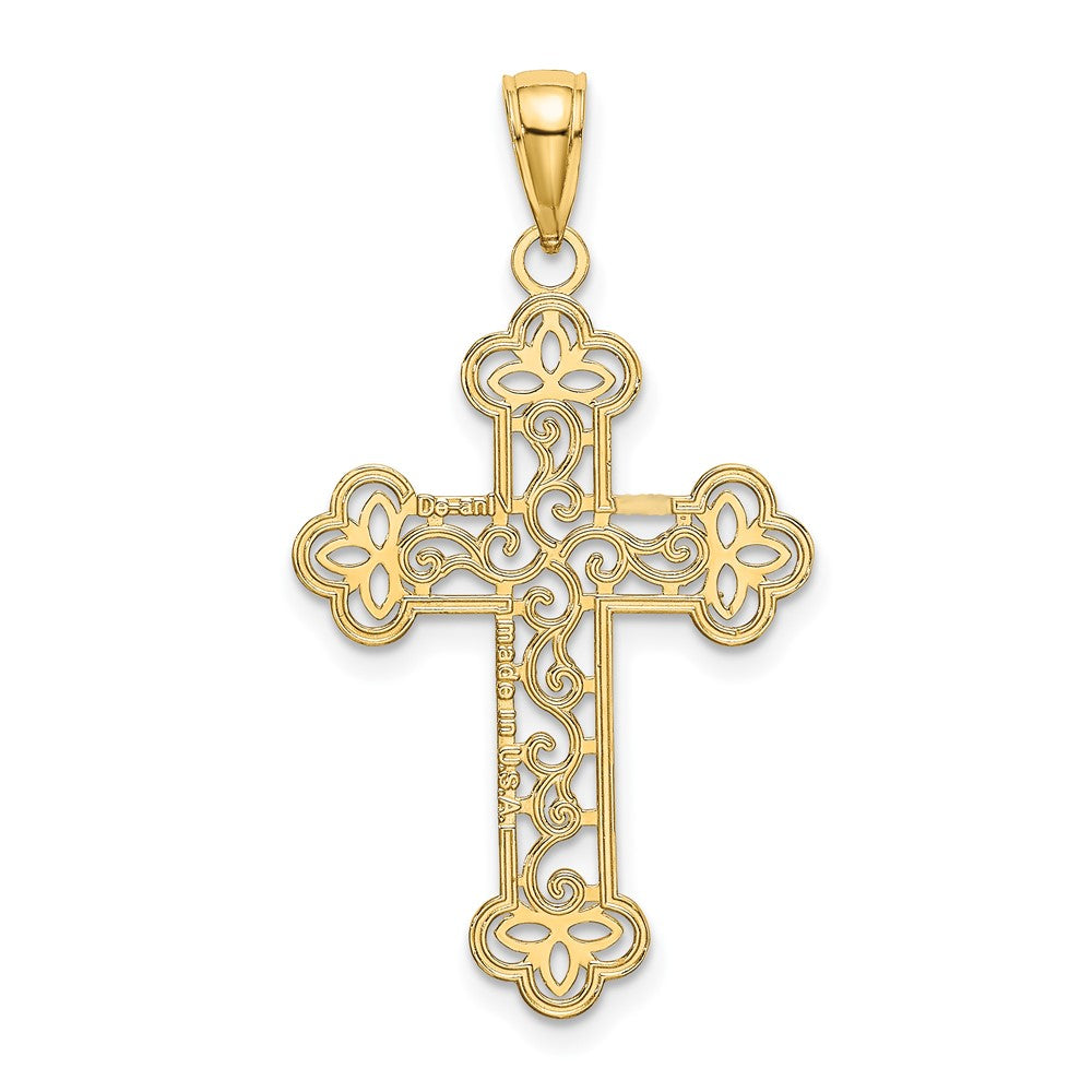 Gold Filigree Cross Pendant