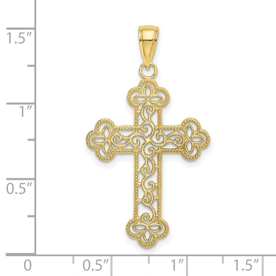 Gold Filigree Cross Pendant