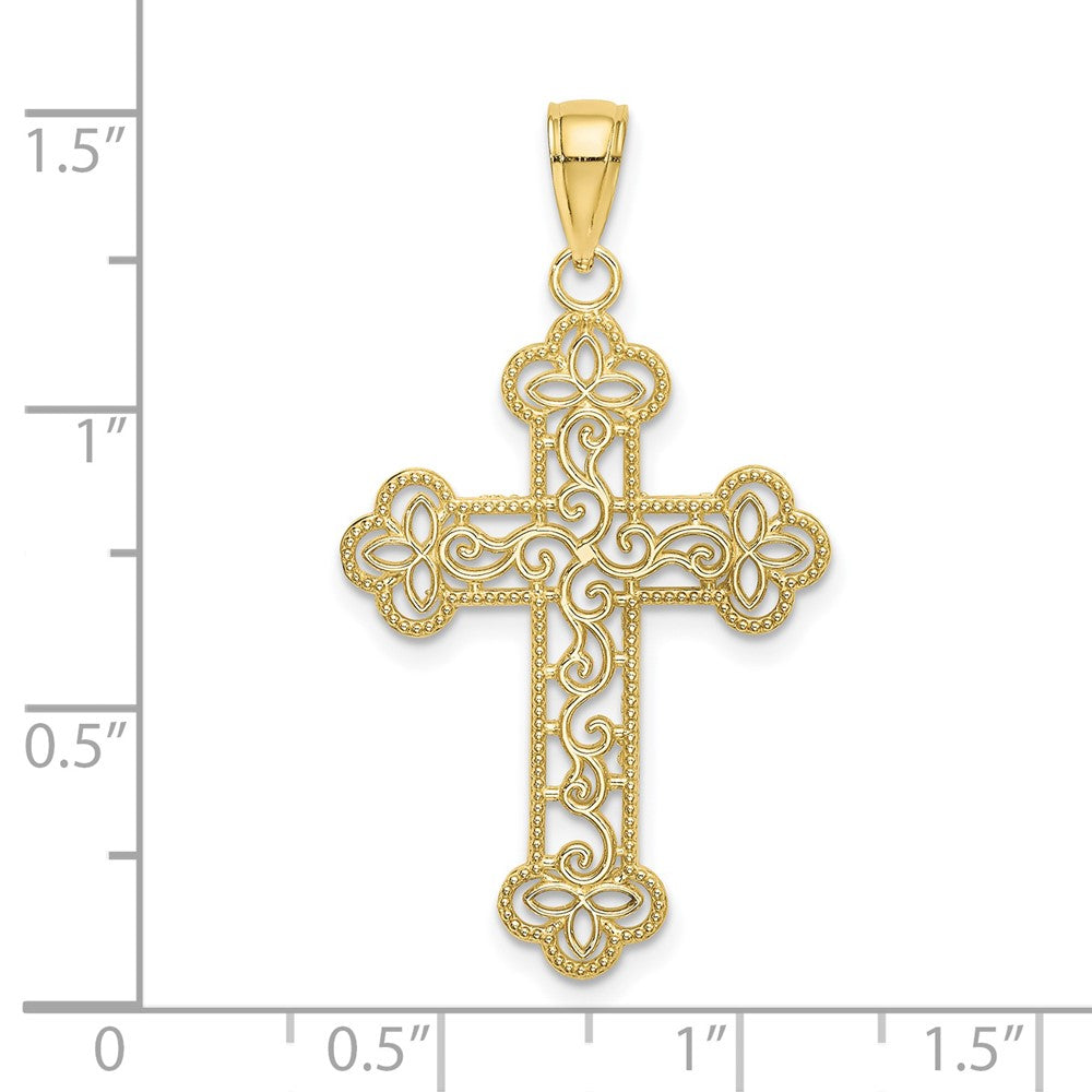 Gold Filigree Cross Pendant