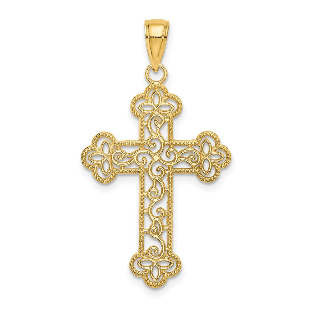 Gold Filigree Cross Pendant