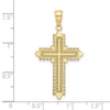 10K w/ Lace Border Cross Charm