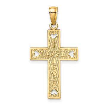 Gold Love Cross Pendants