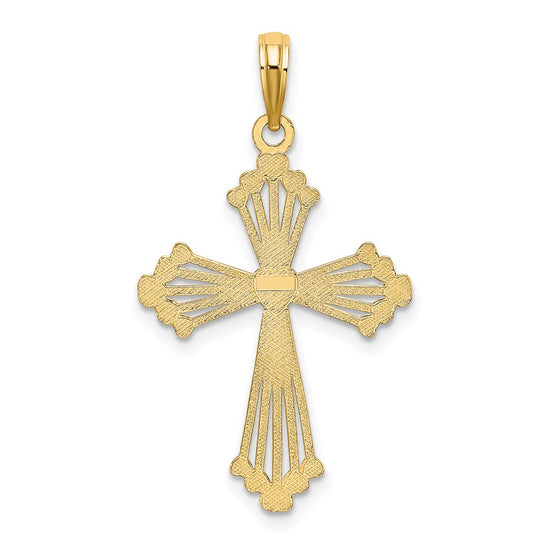 Gold Heart Cross Pendant