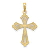 Gold Heart Cross Pendant