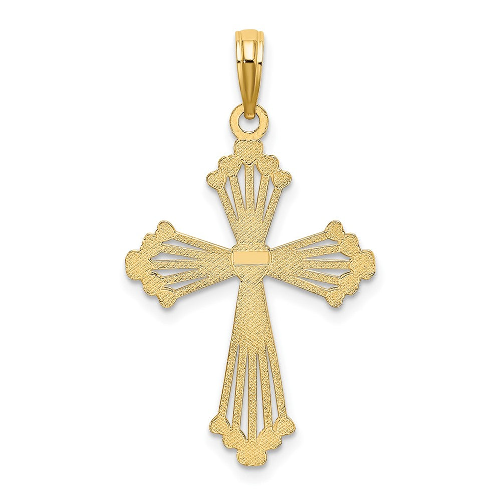 Gold Heart Cross Pendant