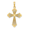 Gold Heart Cross Pendant
