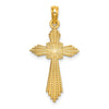 10K with Pointed Ends Fancy Cross Charm