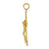 10K Diamond-cut Crucifix Charm