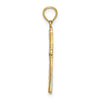 10K D/C Striped Cross Charm