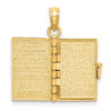 10K 3-D Moveable Santa Biblia Book/Spanish Bible Charm