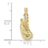 10K 2-D Polished / Textured Single Boxing Glove Charm