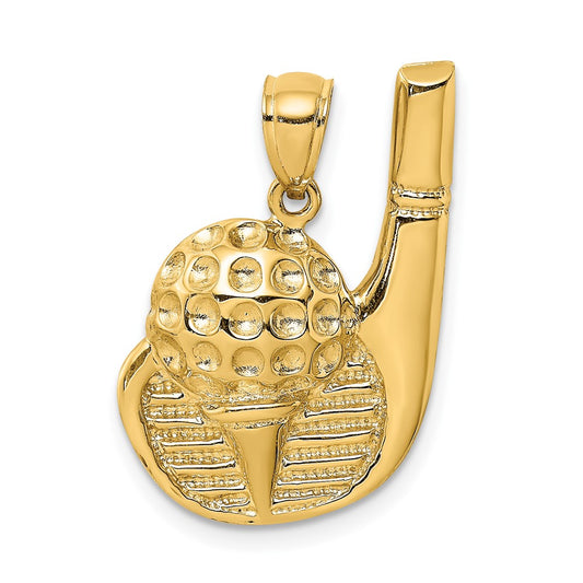 Gold Polished Golf Pendants