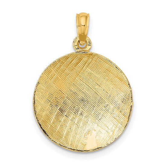 Gold Polished Volleyball Pendants