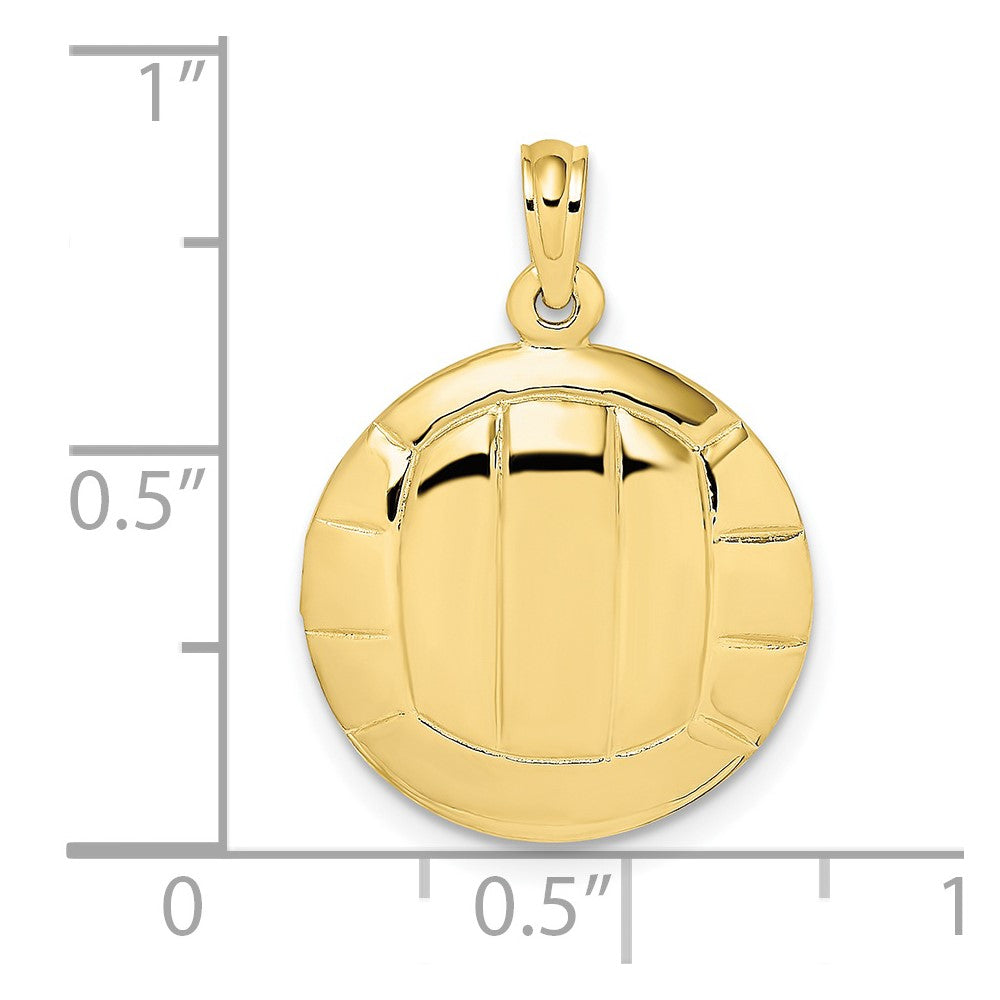 Gold Polished Volleyball Pendants