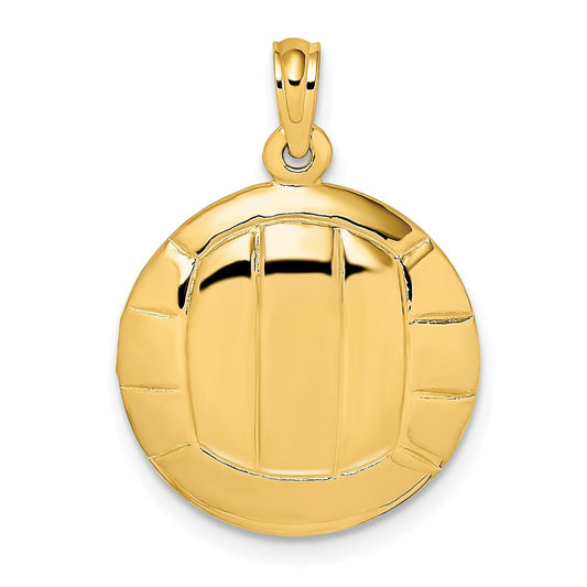 Gold Polished Volleyball Pendants