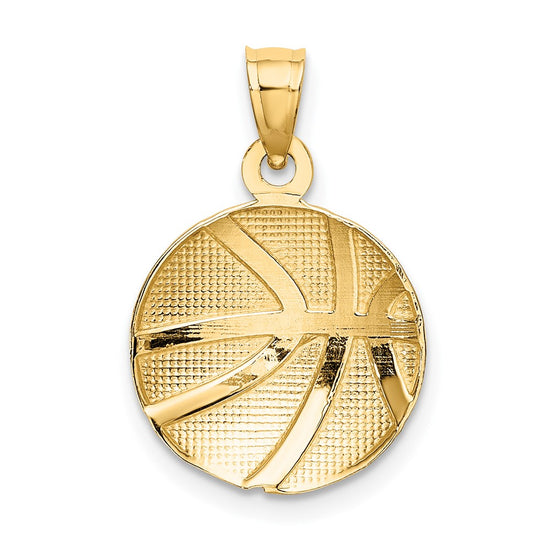 Gold Polished Basketball Pendants