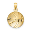 Gold Polished Basketball Pendants