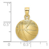 Gold Polished Basketball Pendants