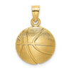 Gold Polished Basketball Pendants