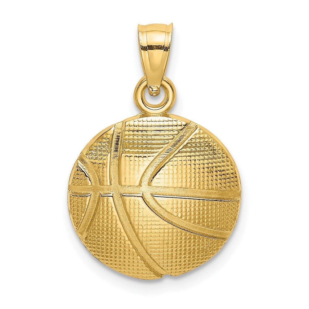 Gold Polished Basketball Pendants