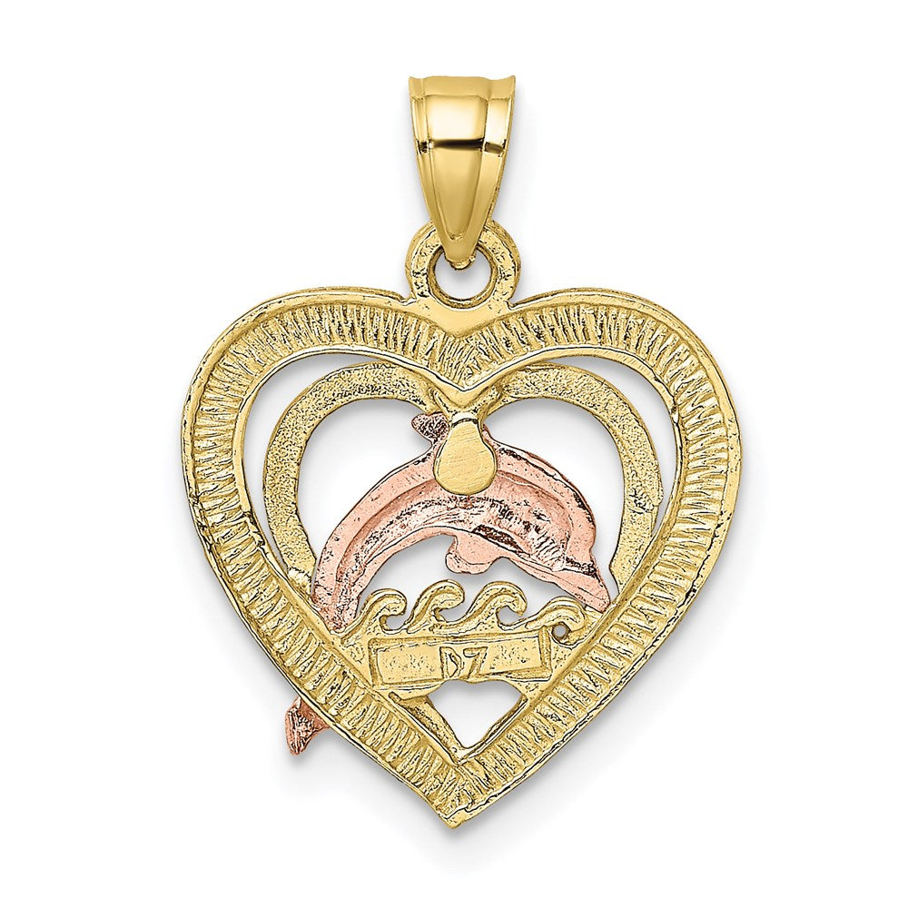 Gold Polished Dolphin Pendants