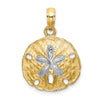 Gold Polished Sand Dollar Pendants