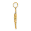 10k Two-Tone w/White Rhodium Flower Basket w/I LOVE YOU Charm