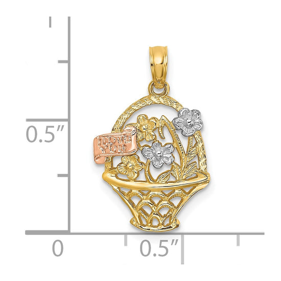 Gold Polished Flower Pendants