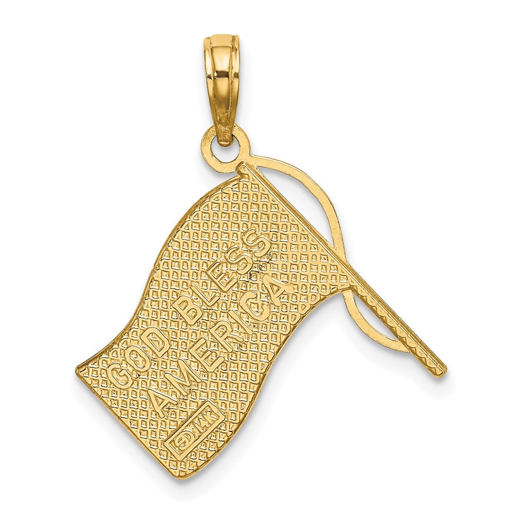 Gold Polished Flag Pendants