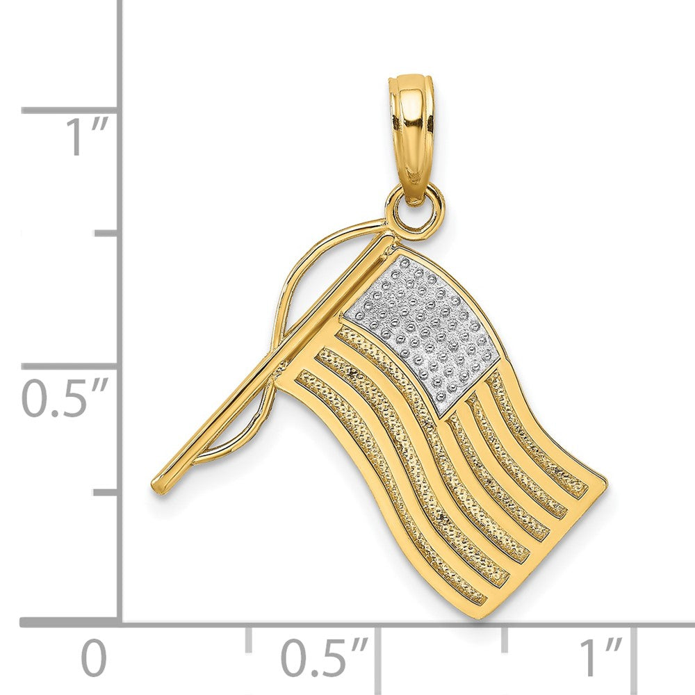 Gold Polished Flag Pendants