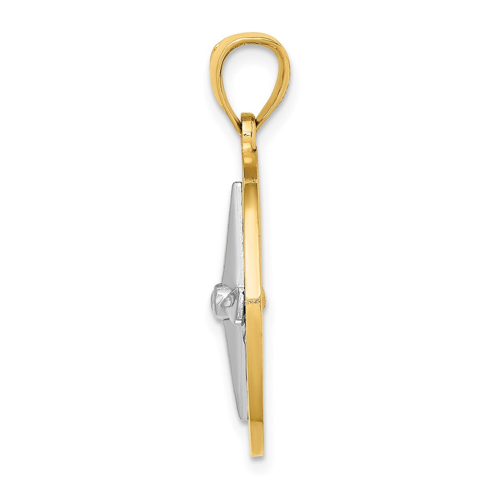 Gold Polished Compass Pendants